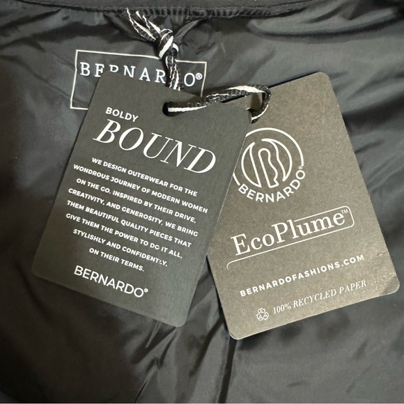 Bernardo Longline Quilted Mixed Media EcoPlume Vest - Picture 11 of 16